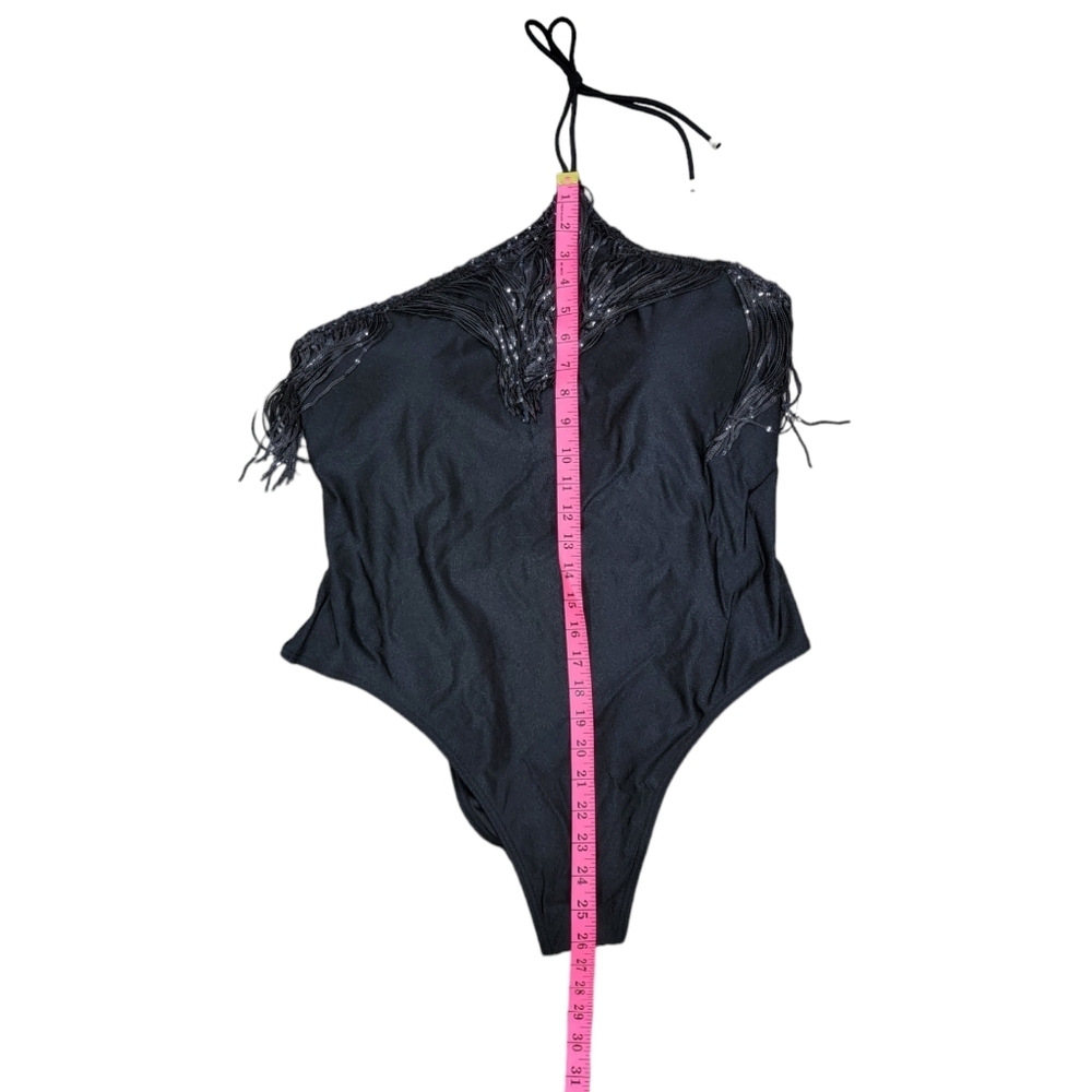 Black Fringe Bodysuit Fashion Nova - Picture 5 of 9